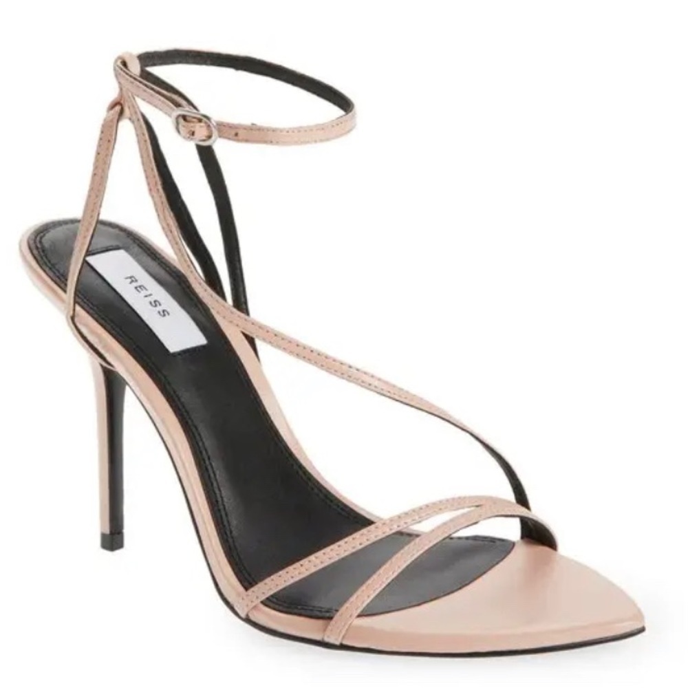Reiss Pink Adela Strappy Sandal Heel